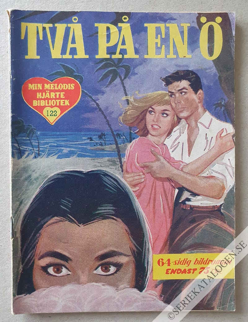 Framsida på Min melodis hjärtebibliotek Två på en ö (1959)