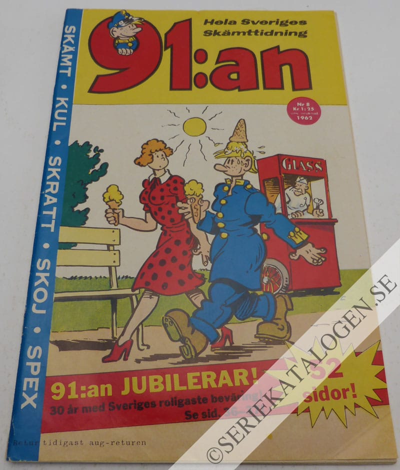 Framsida på 91:an #8 (1962)
