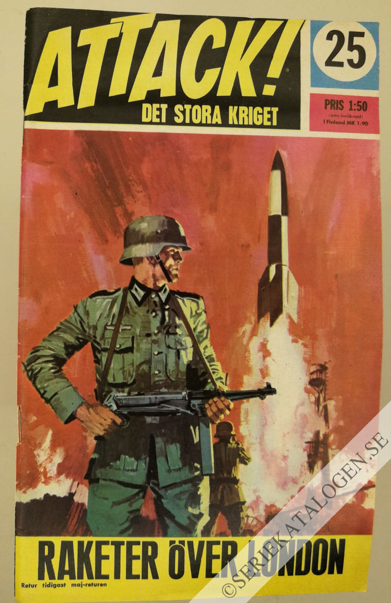 Framsida på Attack Raketer över London (1968)