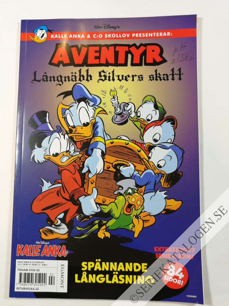 Framsida på Kalle Anka & C:o - Skollov Kalle Anka & C:o skollov presenterar: Äventyr - Långnäbb Slivers skatt (2018)