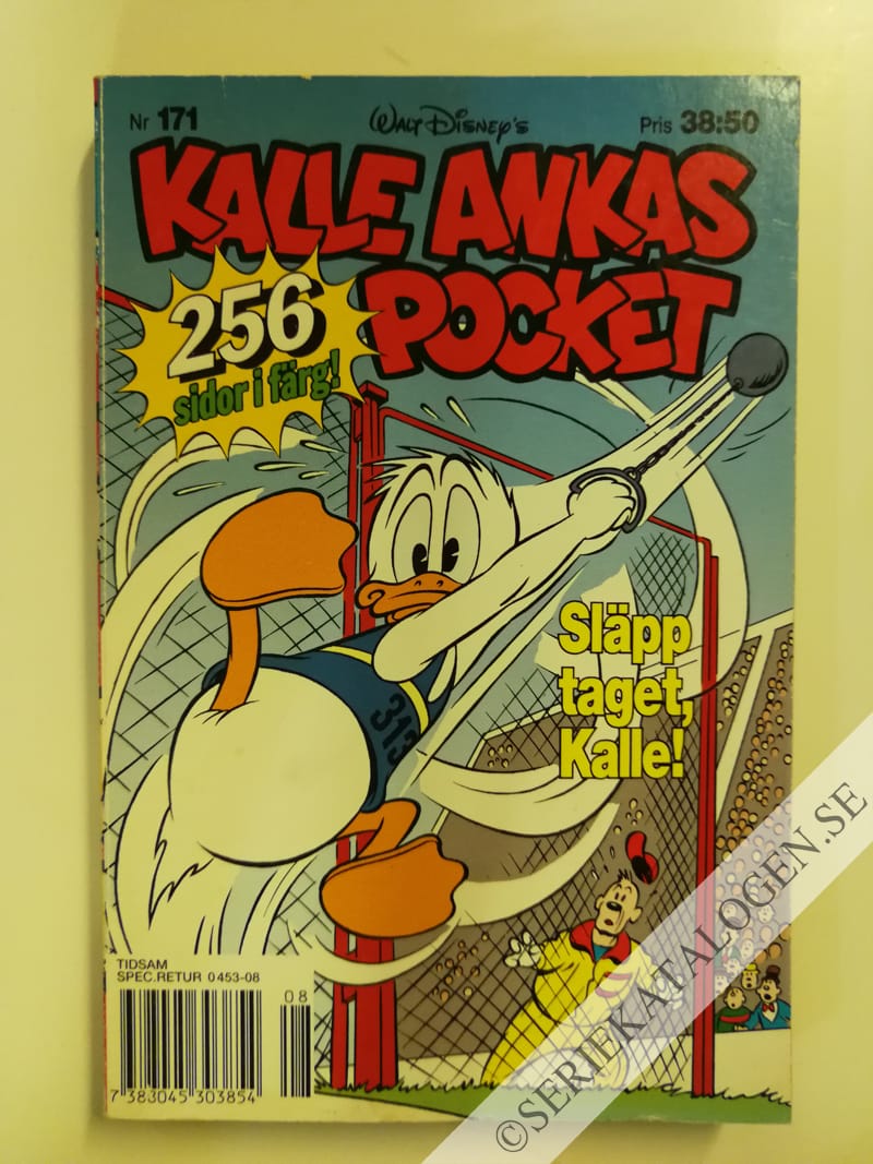 Framsida på Kalle Ankas pocket #171 - Släpp taget, Kalle! (1994)