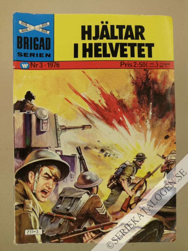 Framsida på Brigadserien Hjältar i helvetet (1976)