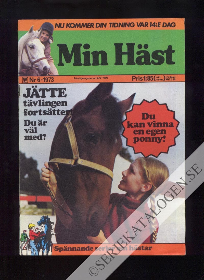 Framsida på Min häst #6 (1973)
