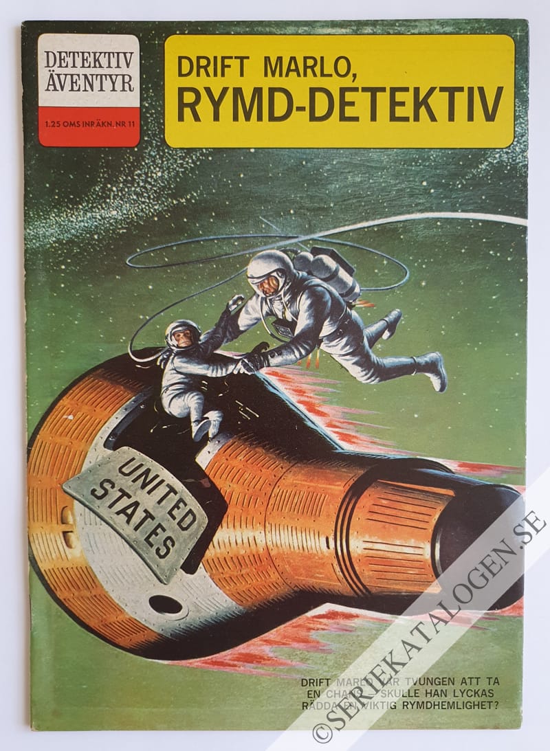 Framsida på Detektiväventyr Drift Marlo, rymd-detektiv (1963)