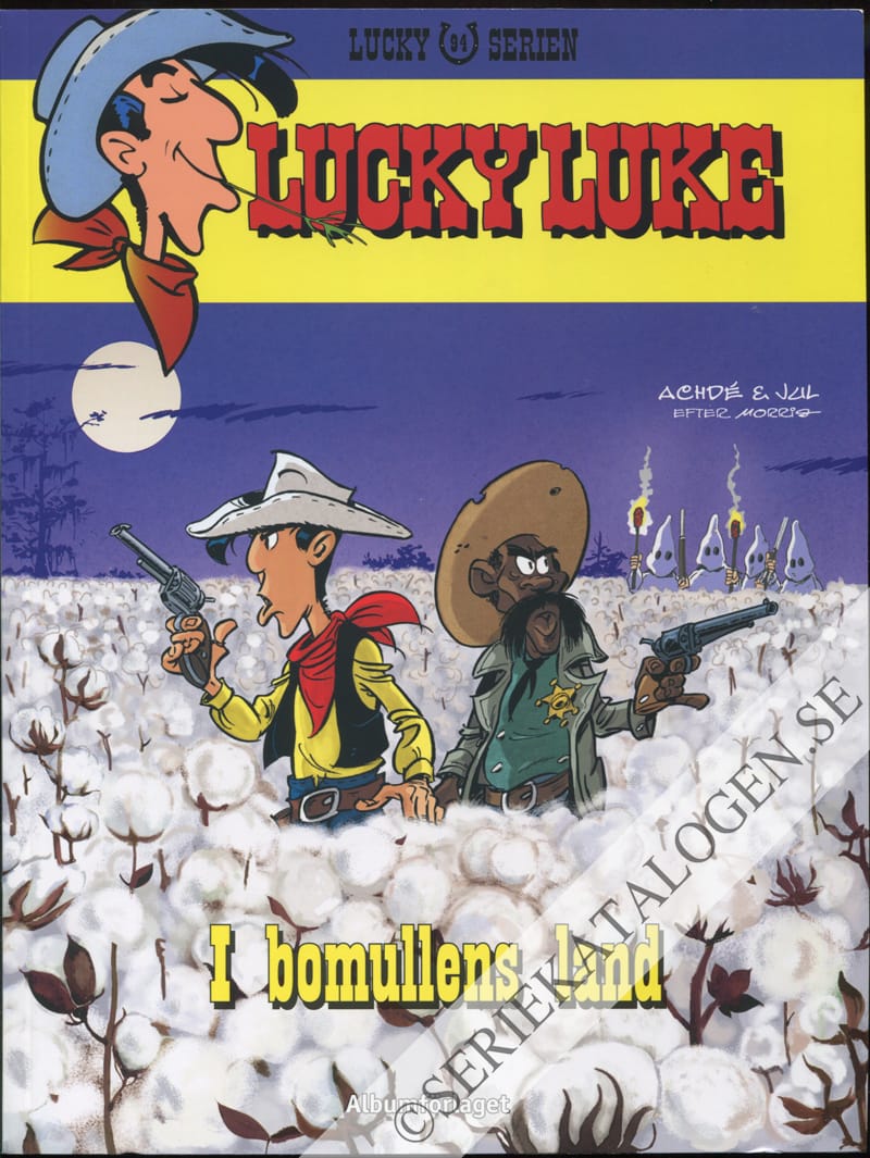 Framsida på Lucky Lukes äventyr #94 - I bomullens land (2021)