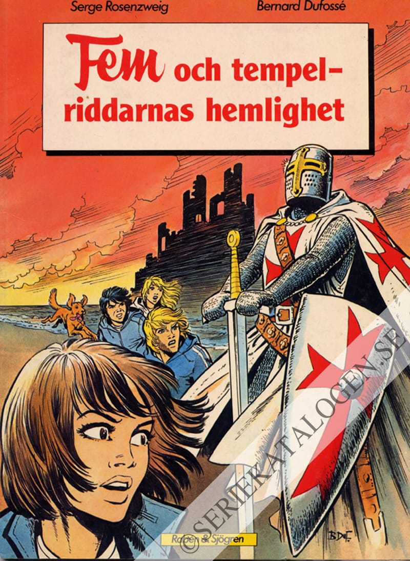 Framsida på Fem Fem och tempelriddarnas hemlighet (1984)