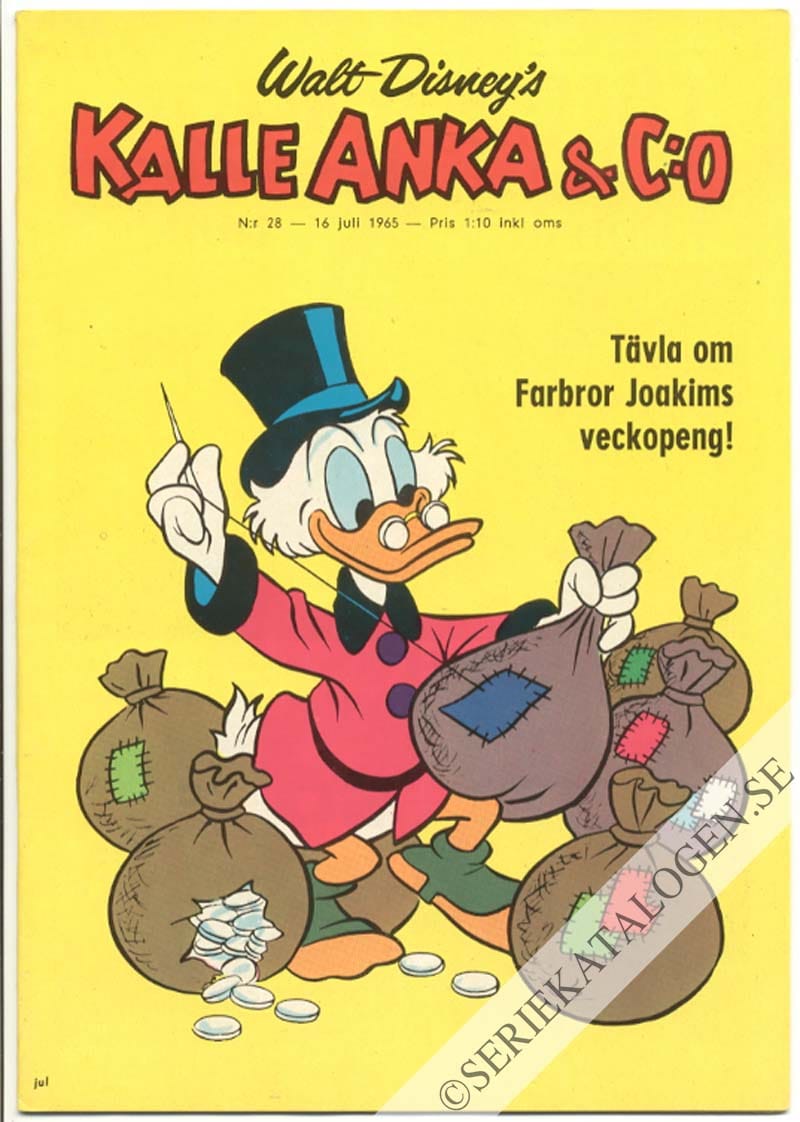 Framsida på Kalle Anka & C:o #28 (1965)