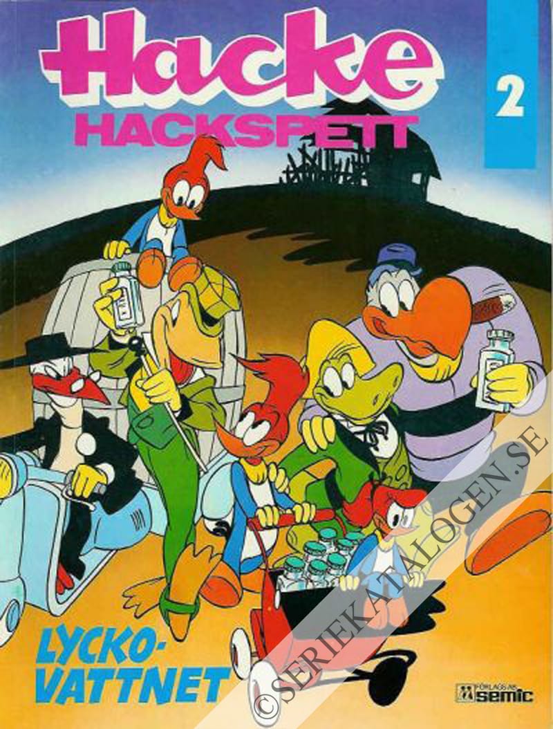 Framsida på Hacke Hackspett Lyckovattnet (1980)