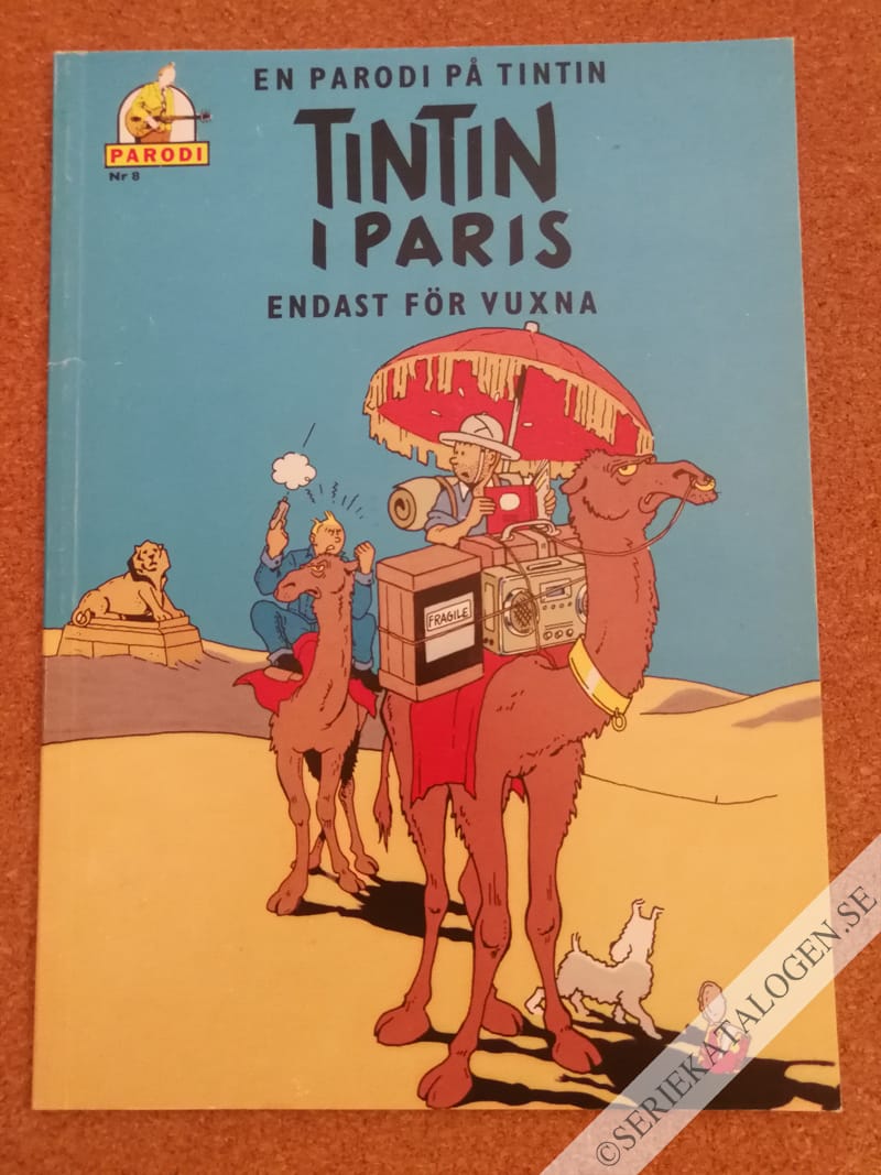 Framsida på Parodi #8 - Tintin i Paris (1991) (variant)