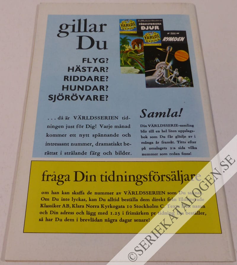 Baksida på Undervattens äventyr (1961)