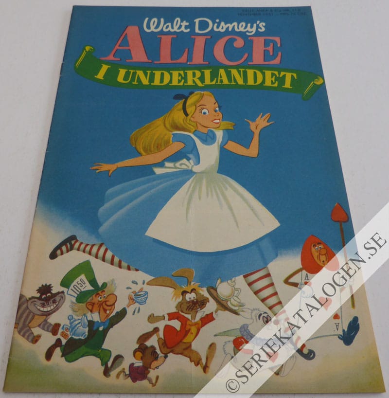 Framsida på Walt Disney's serier Alice i underlandet (1951)