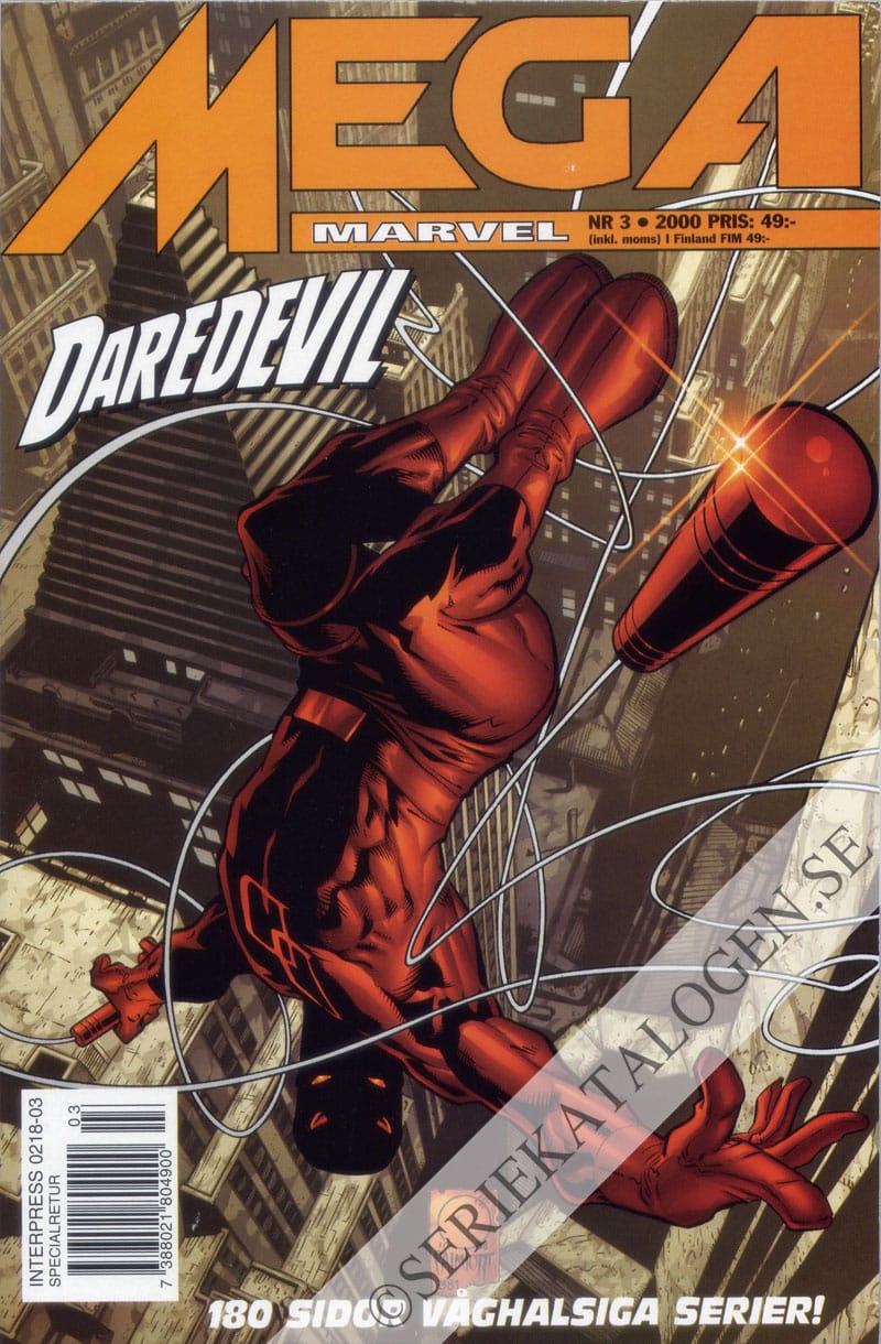 Framsida på Mega Marvel Daredevil (2000)