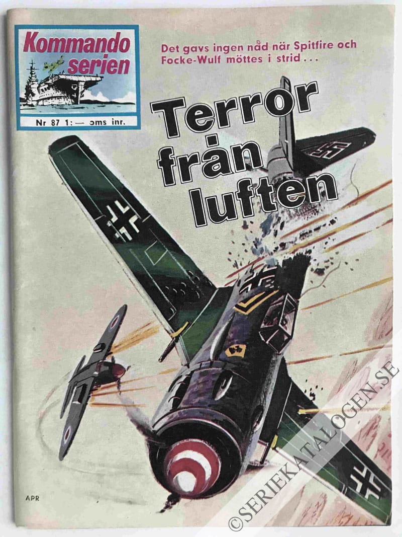 Framsida på Kommandoserien #87 - Terror från luften (1966)