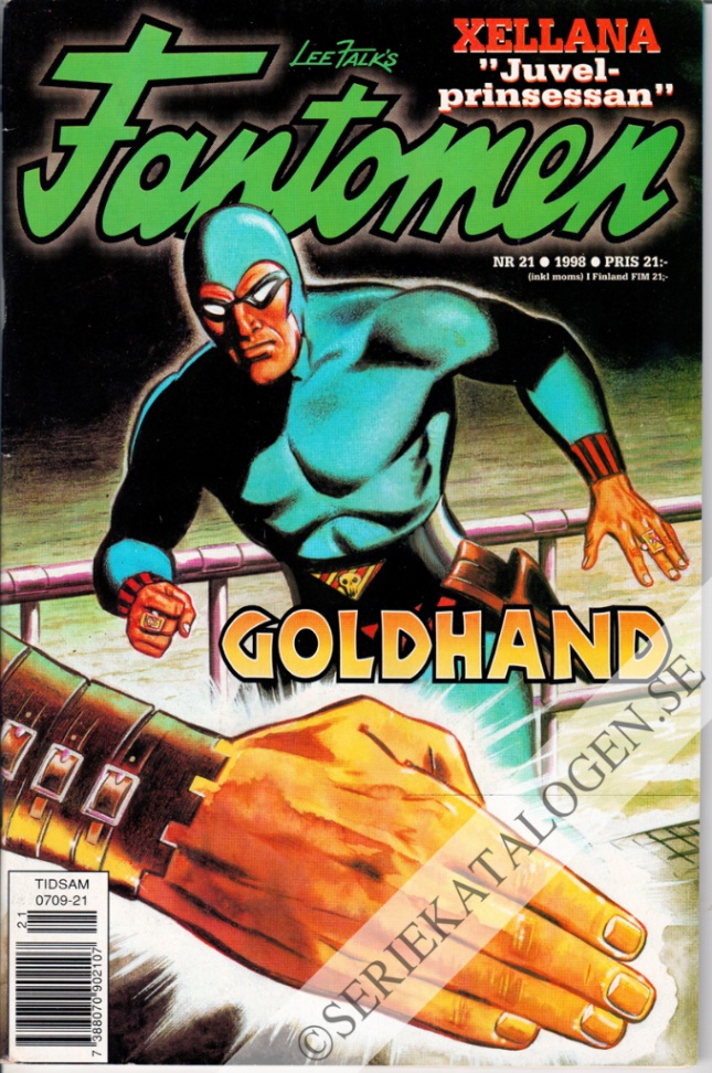Framsida på Fantomen #21 (1998)