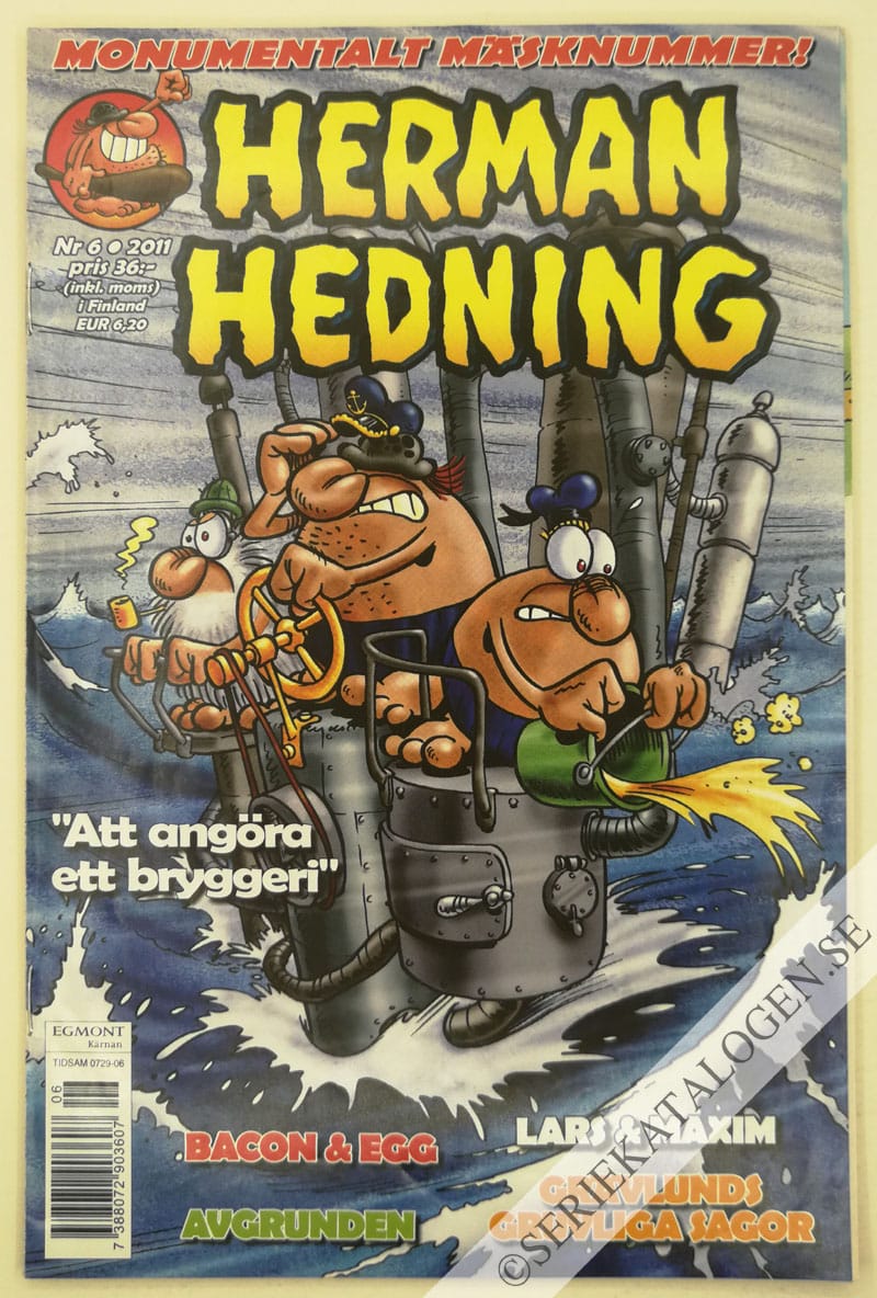 Framsida på Herman Hedning #6 (2011)