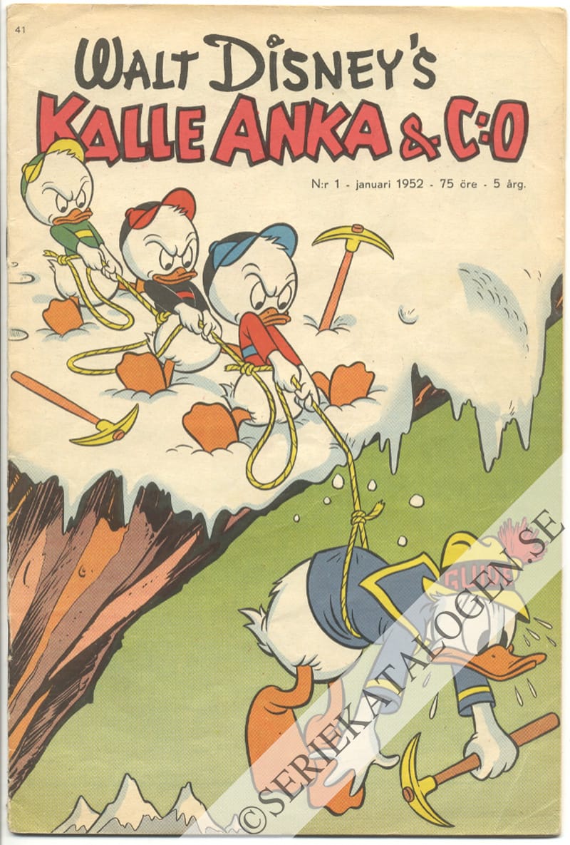 Framsida på Kalle Anka & C:o #1 (1952)