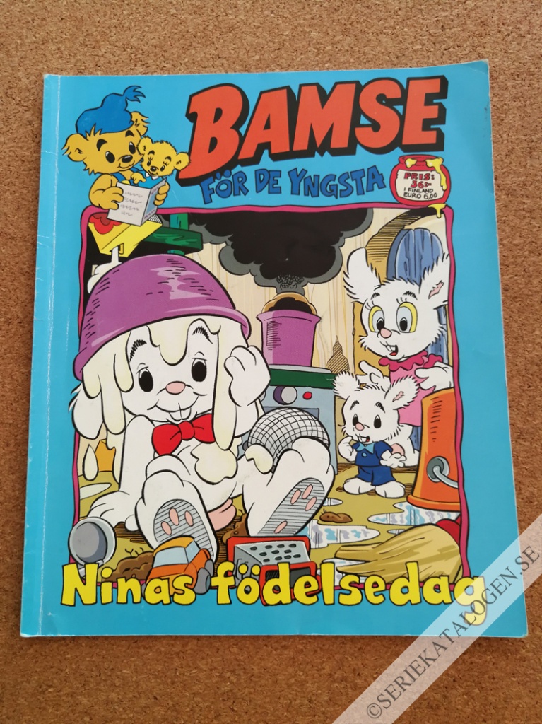Framsida på Bamse för de yngsta Ninas födelsedag (2017)