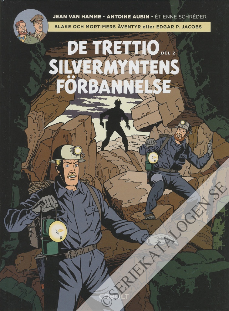 Framsida på Blake och Mortimers äventyr De trettio silvermyntens förbannelse - del 2 (2023)