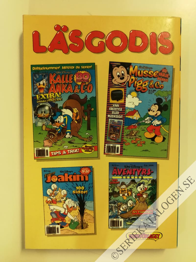 Baksida på Mat på gång, Kalle! (1996)