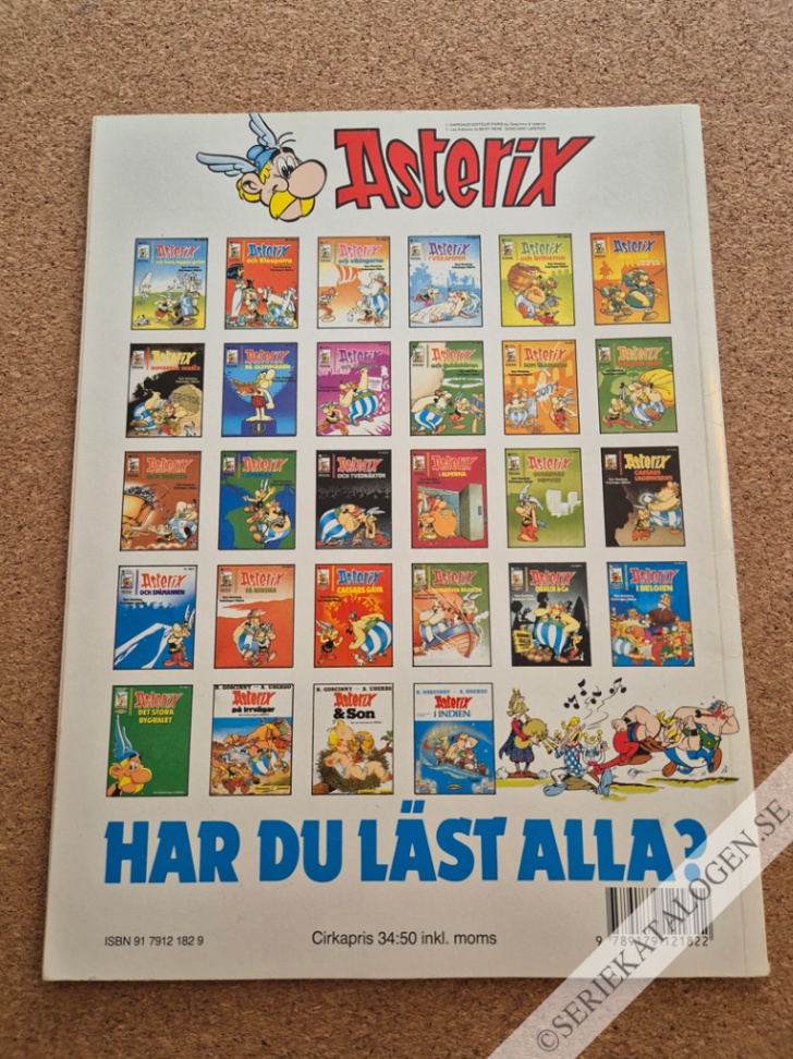 Baksida på Asterix och hans tappra galler (1989)