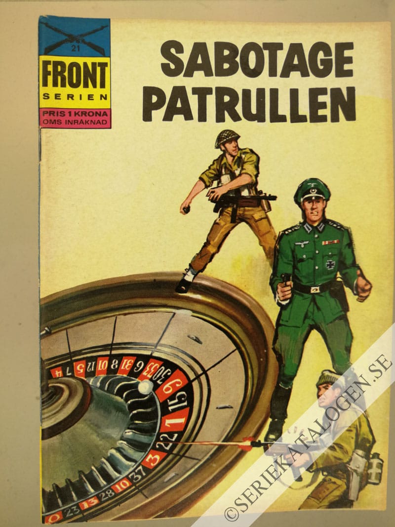 Framsida på Frontserien Sabotagepatrullen (1966)