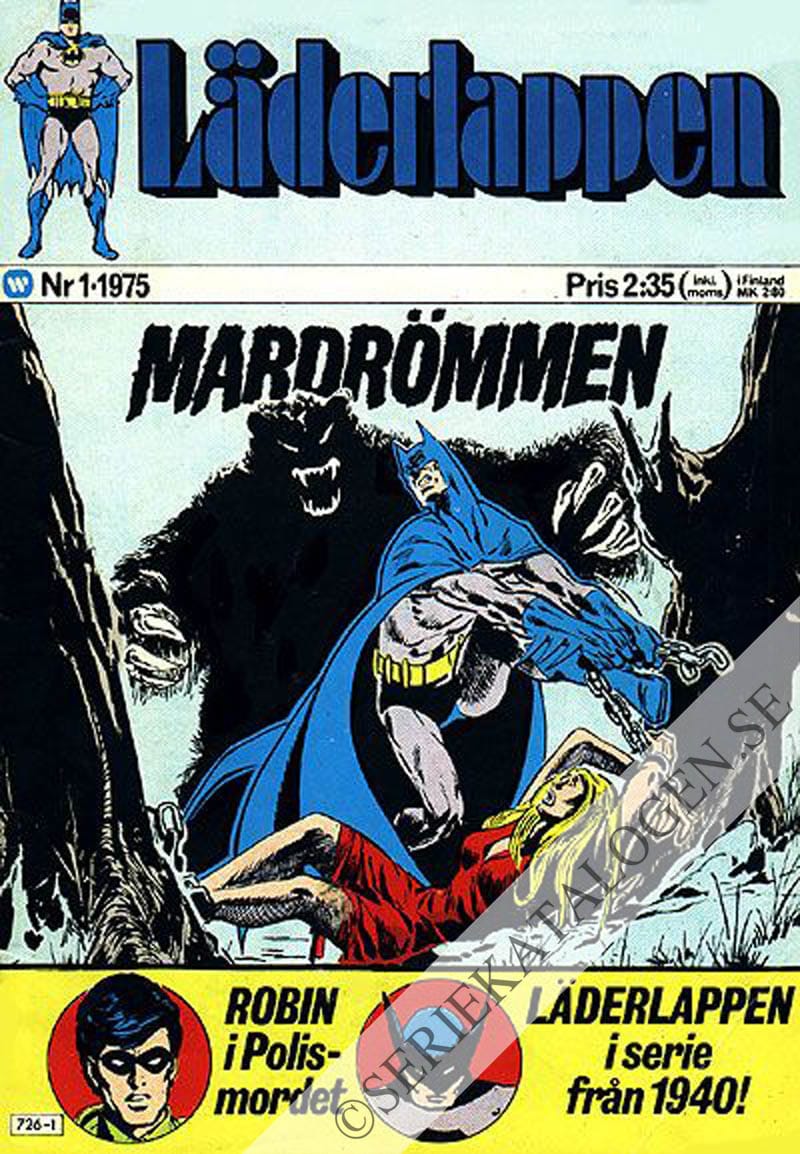 Framsida på Läderlappen och Robin #1 (1975)