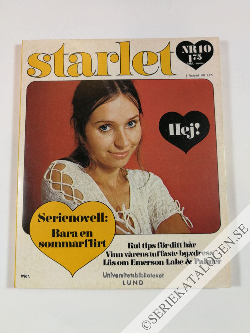 Framsida på Starlet #10 (1972)