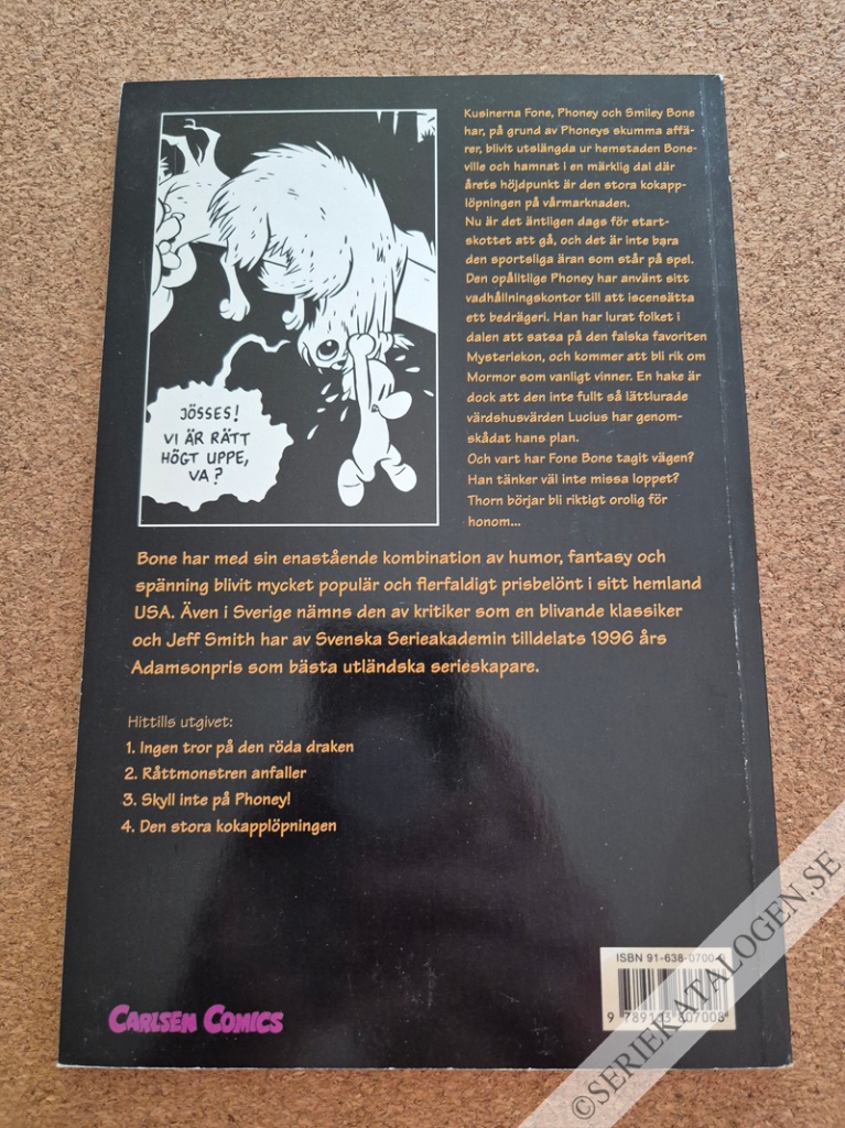 Baksida på Den stora kokapplöpningen (1996)