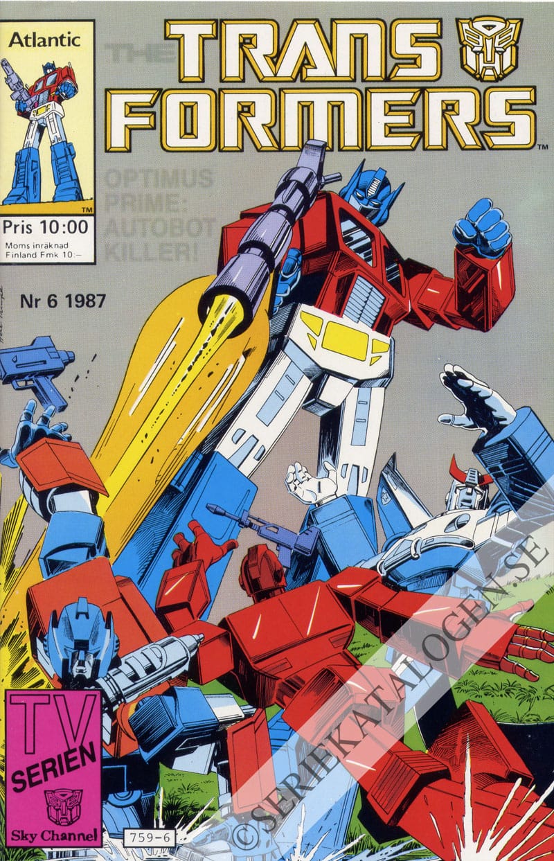 Framsida på Transformers #6 (1987)
