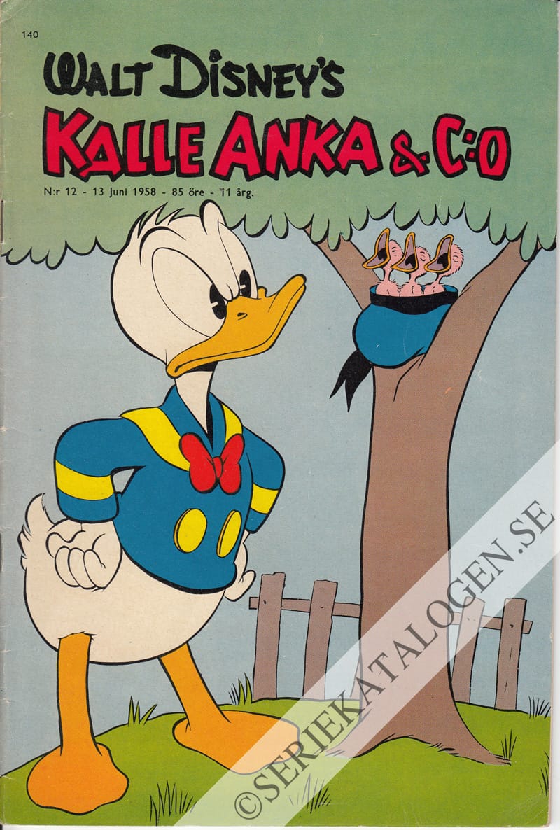 Framsida på Kalle Anka & C:o #12 (1958)