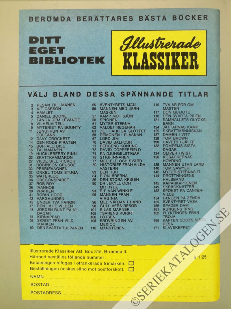 Baksida på Strid på havets botten (1965)