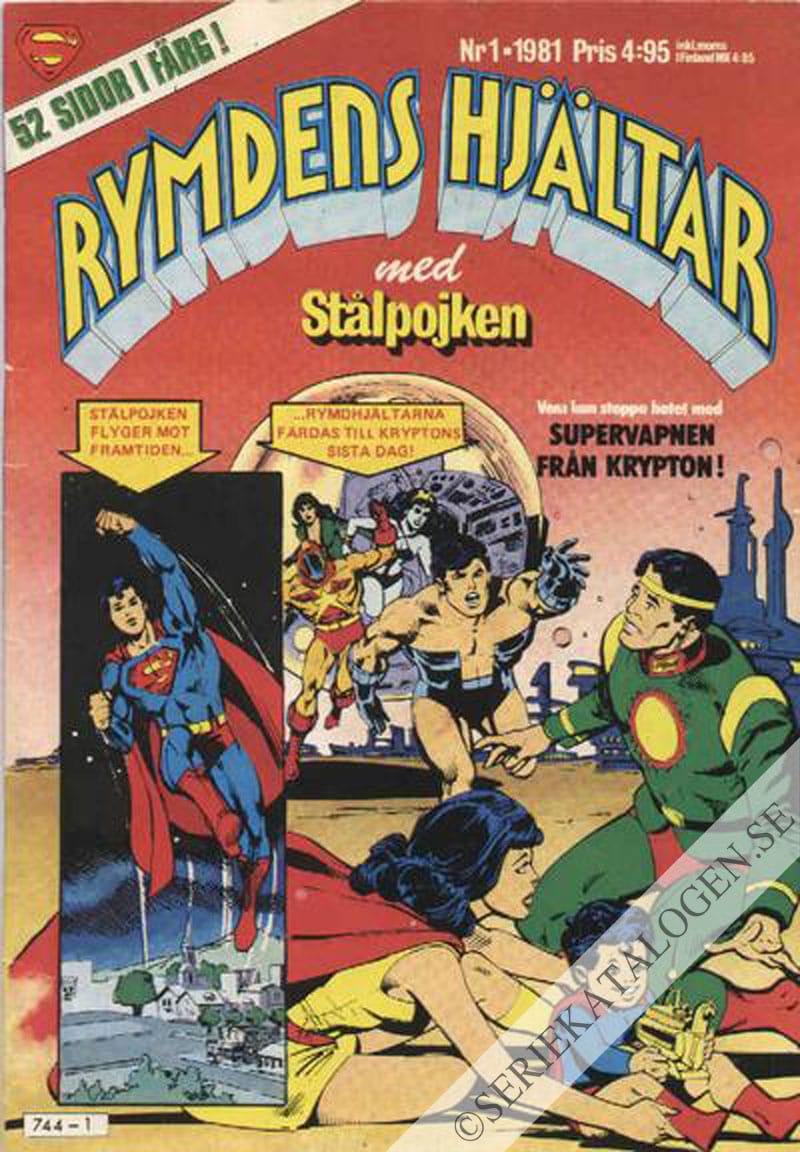 Framsida på Rymdens hjältar med Stålpojken #1 (1981)