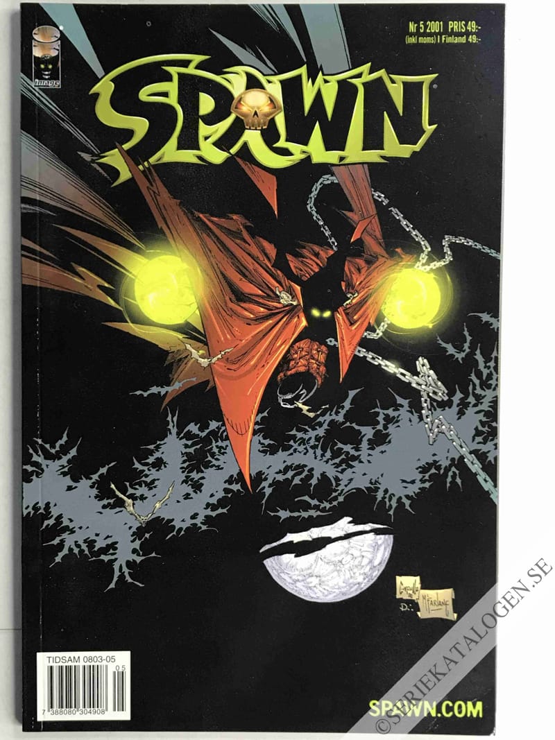 Framsida på Spawn #5 (2001)