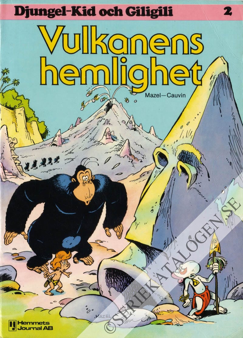 Framsida på Djungel-Kid och Giligil Vulkanens hemlighet (1981)