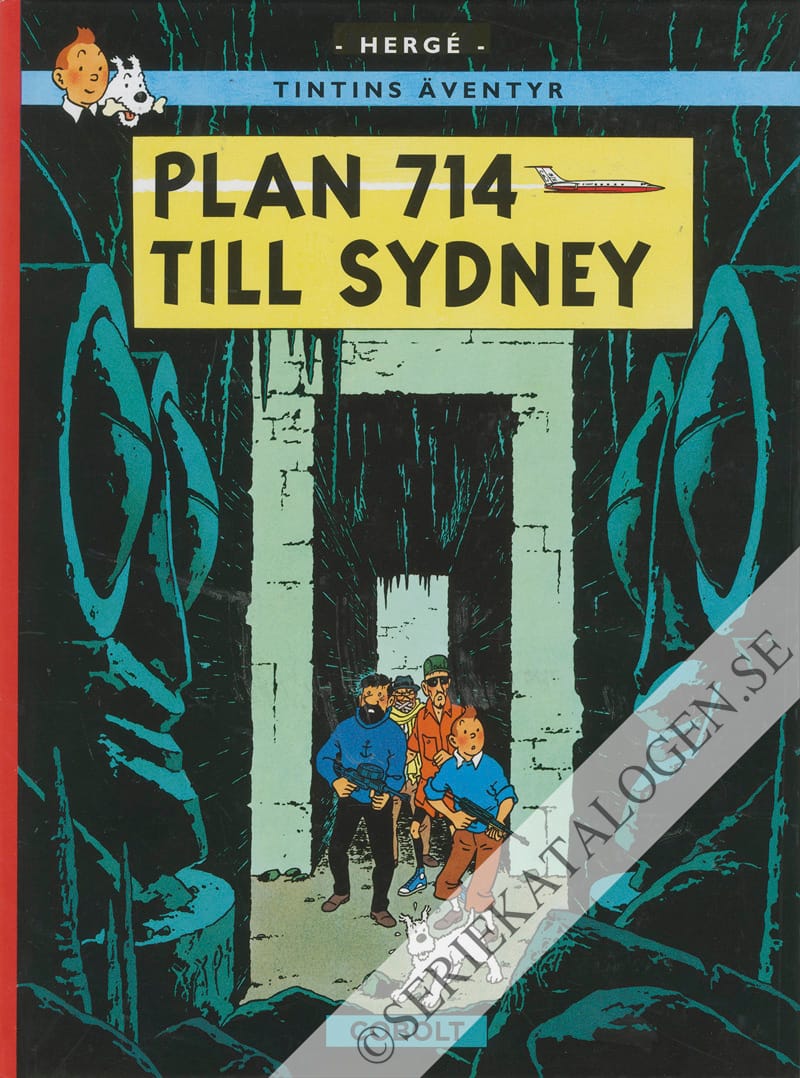 Framsida på Tintins äventyr Plan 714 till Sidney (2020)