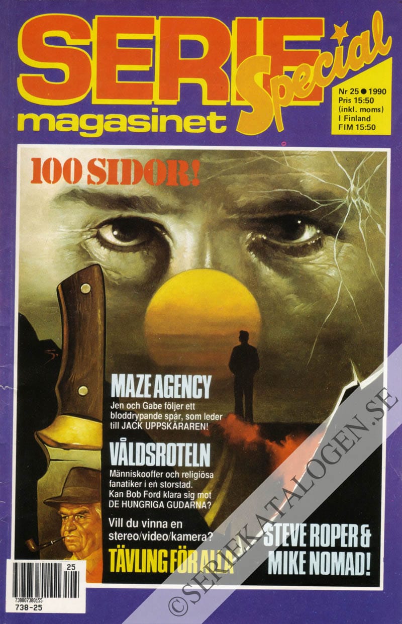 Framsida på Seriemagasinet #25 (1990)