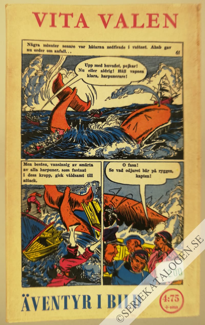 Framsida på Äventyr i bild Vita valen (1968)