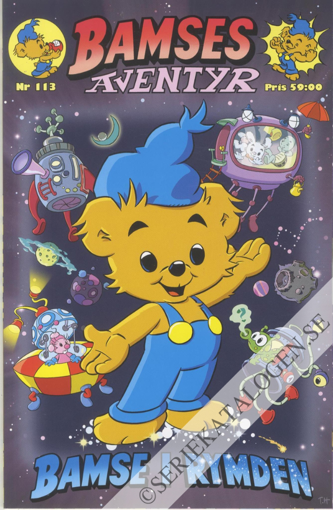 Framsida på Bamses äventyr Bamse i rymden (2024)