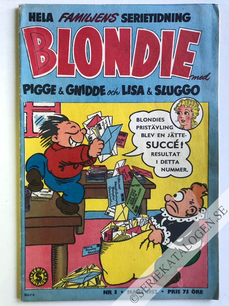 Framsida på Blondie #3 (1952)