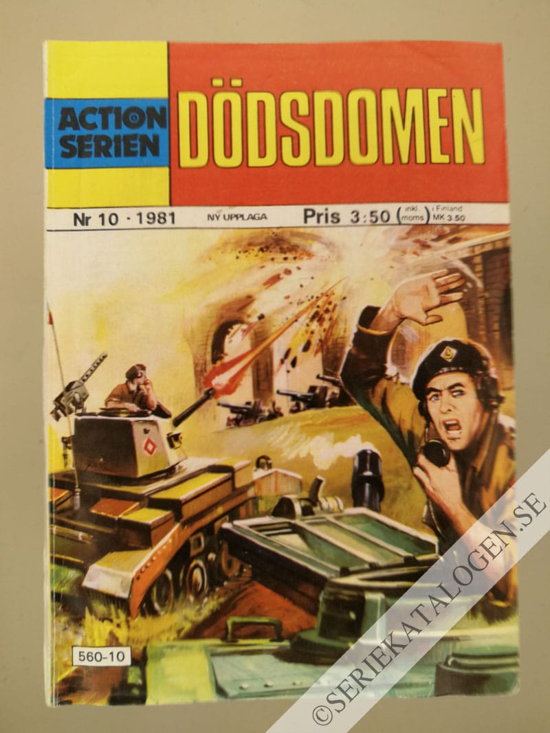 Framsida på Actionserien Dödsdomen (1981)