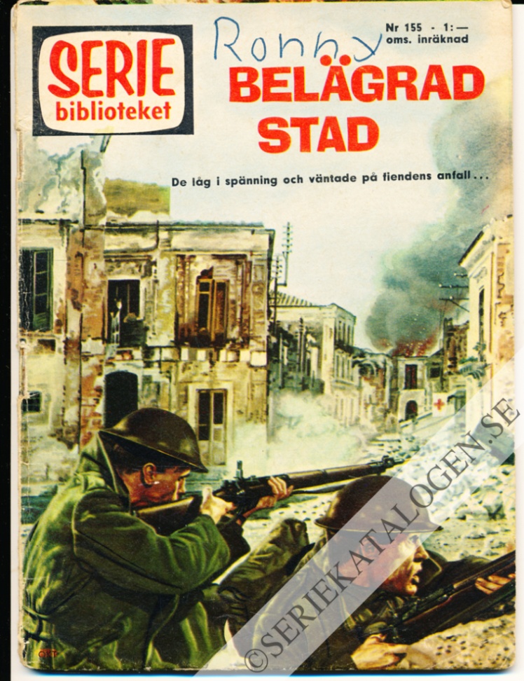 Framsida på Seriebiblioteket #155 - Belägrad stad (1966)