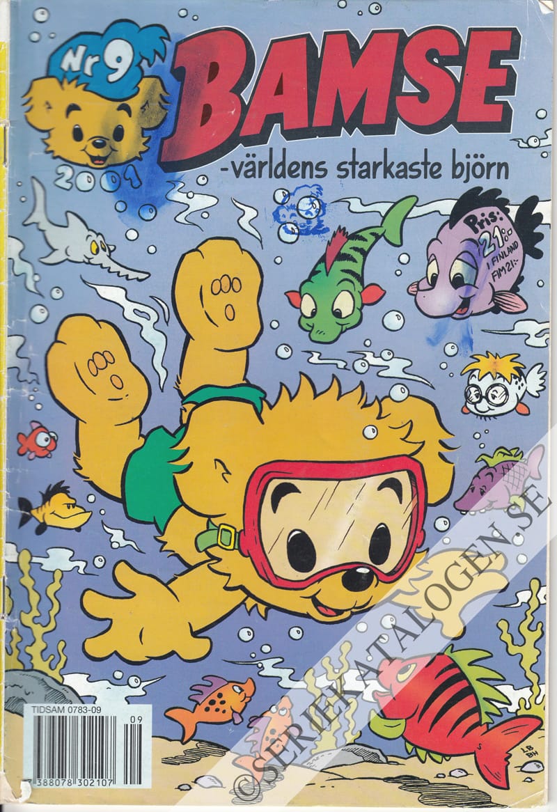 Framsida på Bamse #9 (2001)