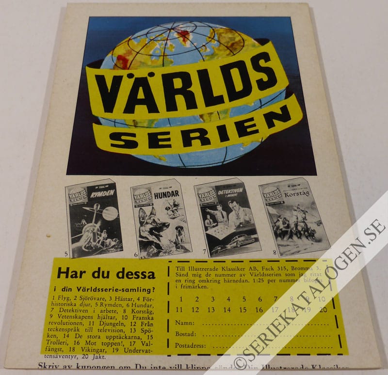 Baksida på Försvunna världar - från fisk till människa (1963)