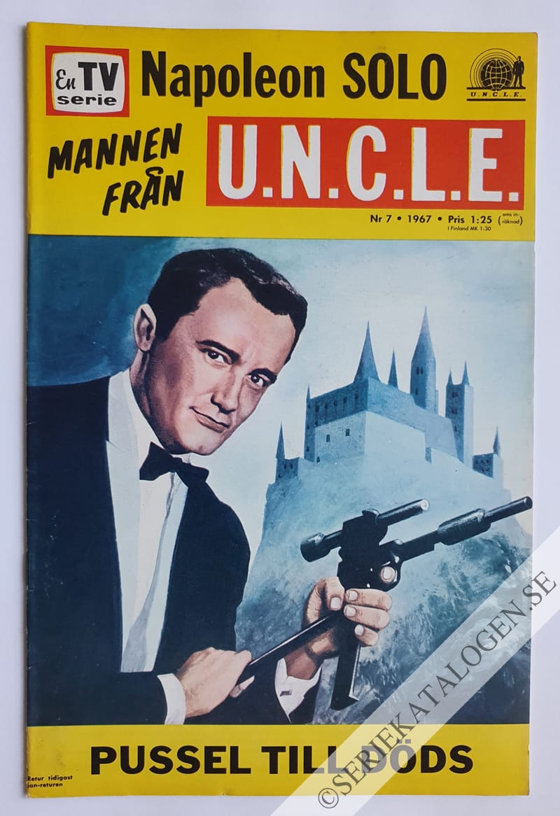 Framsida på En TV-serie - Mannen från U.N.C.L.E.* Pussel till döds (1967)