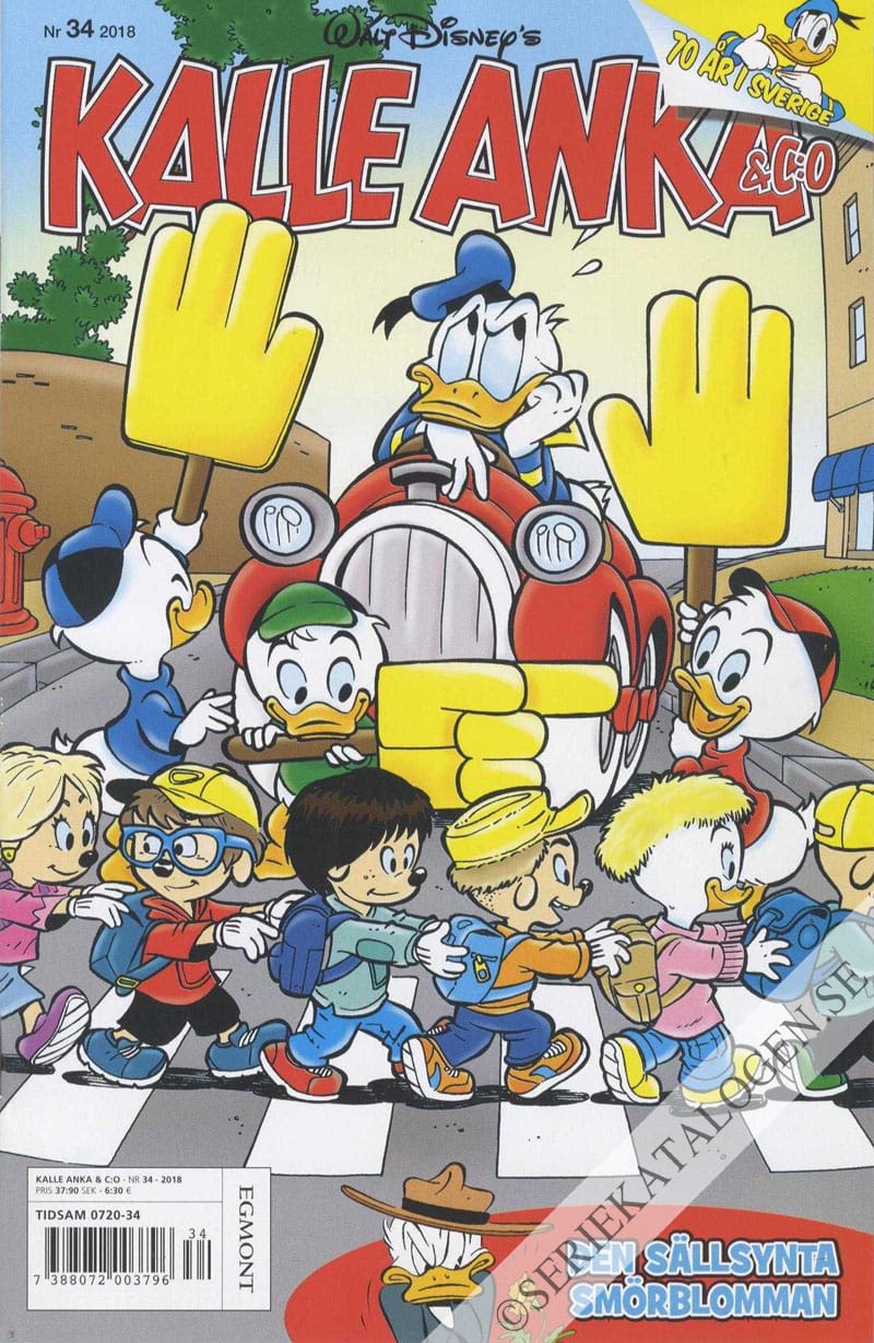 Framsida på Kalle Anka & C:o #34 (2018)
