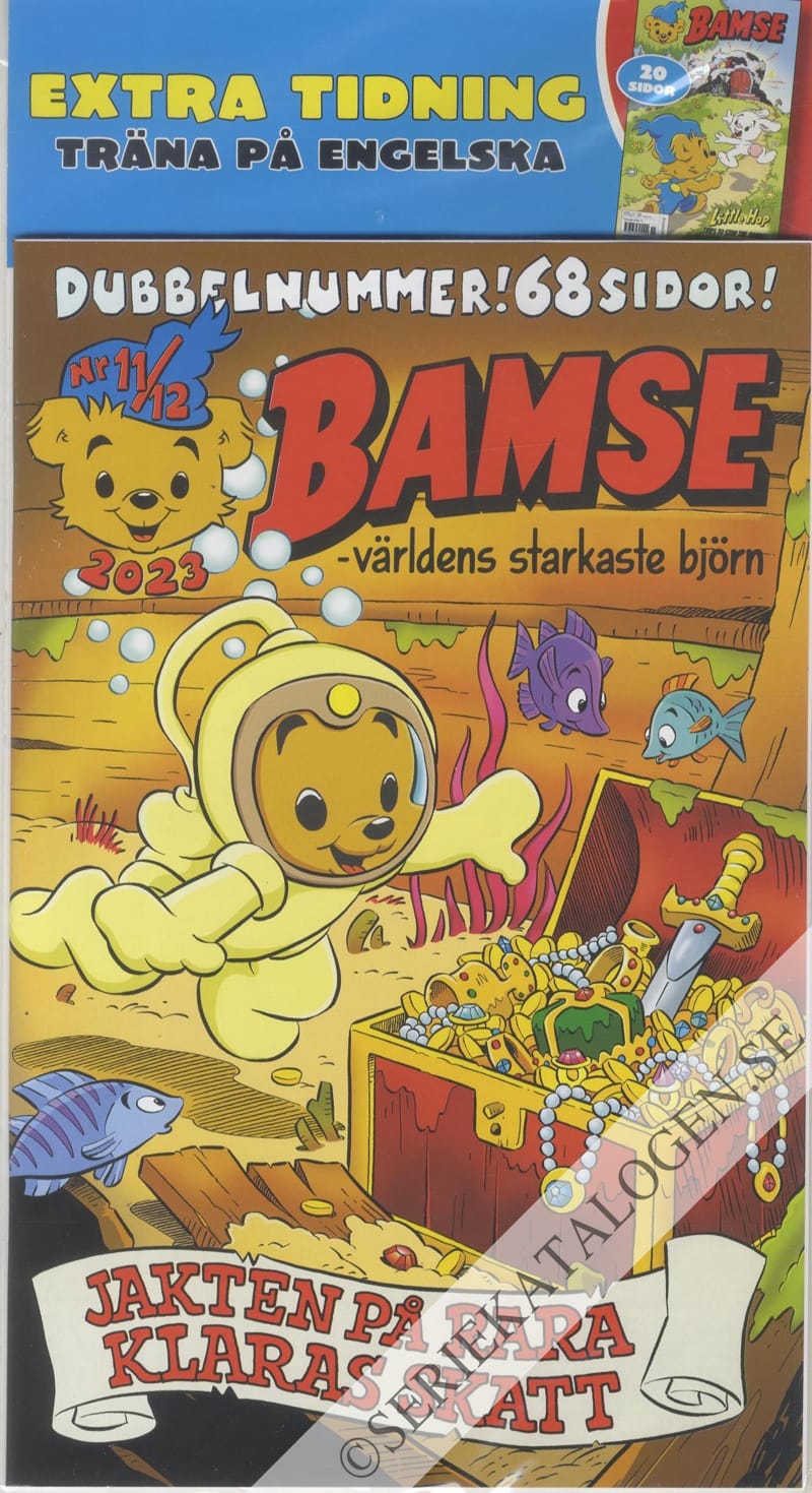 Framsida på Bamse #11-12 - Jakten på Rara Klaras skatt (2023)
