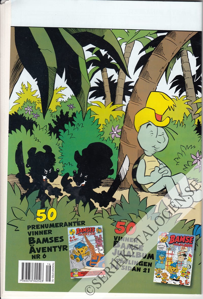 Baksida på Bamse på skattjakt (2006)