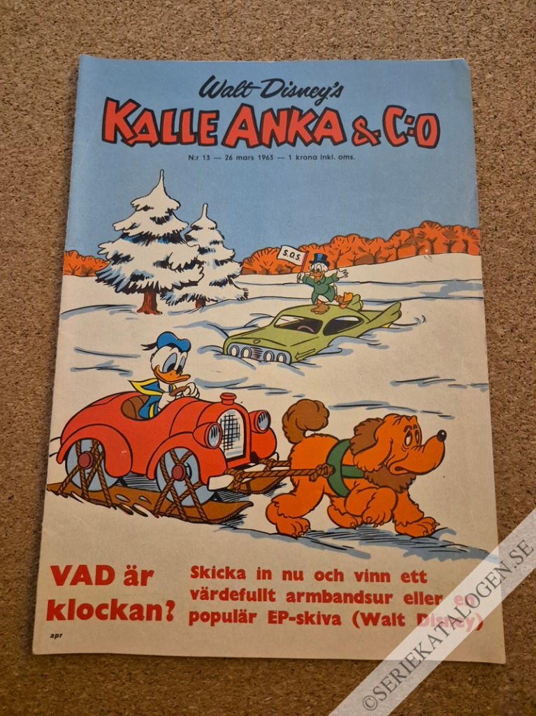 Framsida på Kalle Anka & C:o #13 (1963)