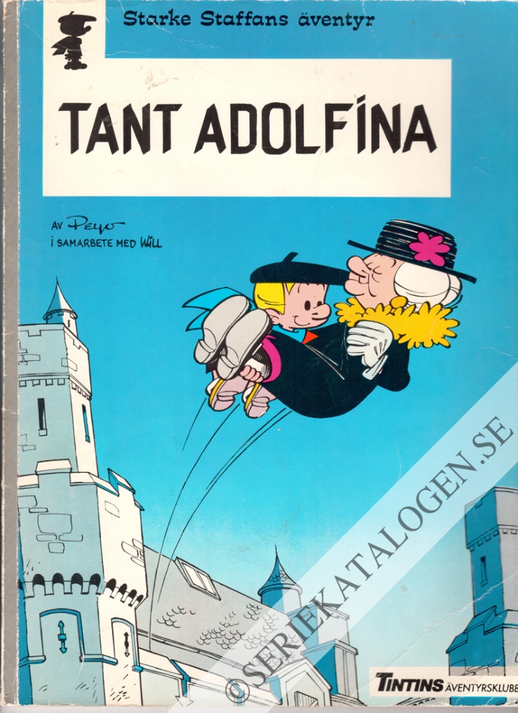 Framsida på Tintins äventyrsklubb Tant Adolfina (1985)
