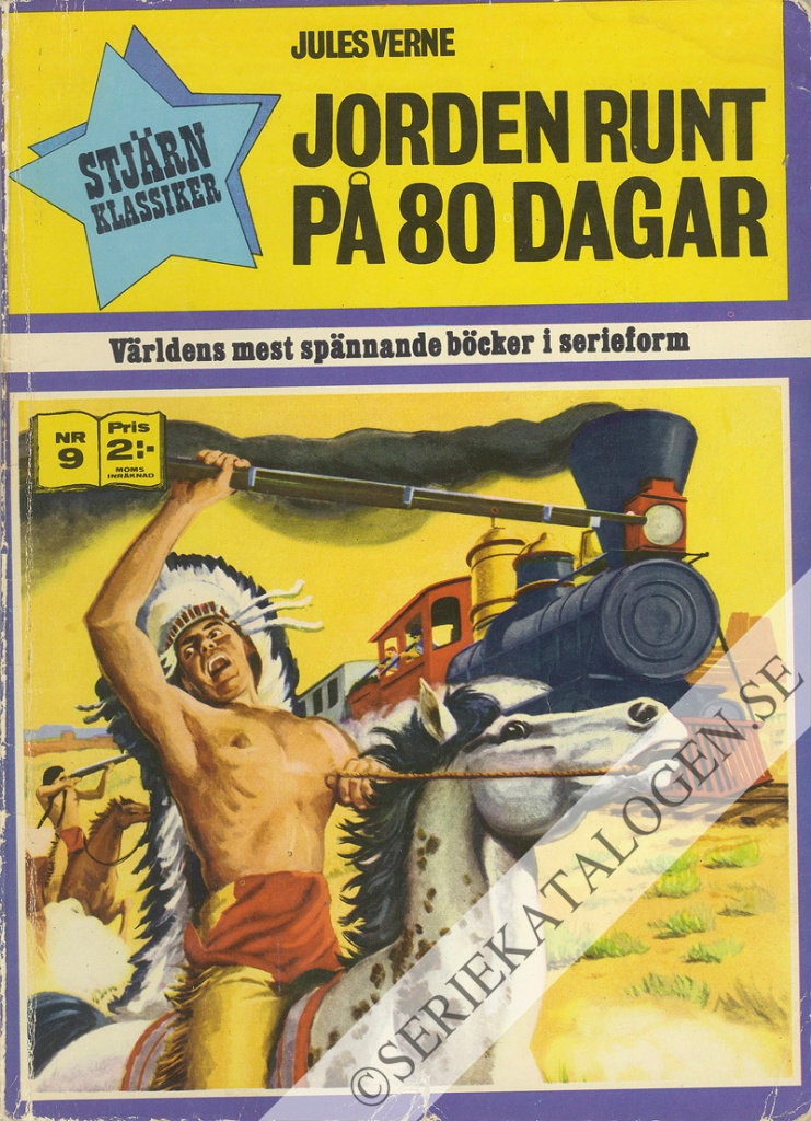 Framsida på Stjärnklassiker #9 - Jorden runt på 80 dagar (1970)